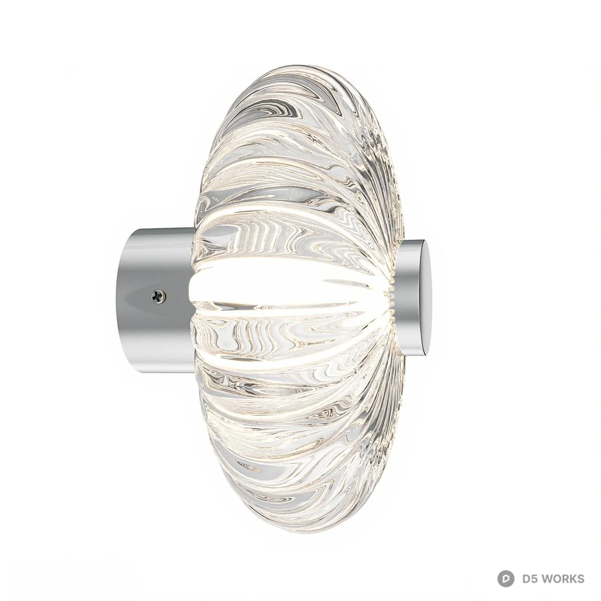 Crystal Radial Wall Lamp 3d model thumbnail 2