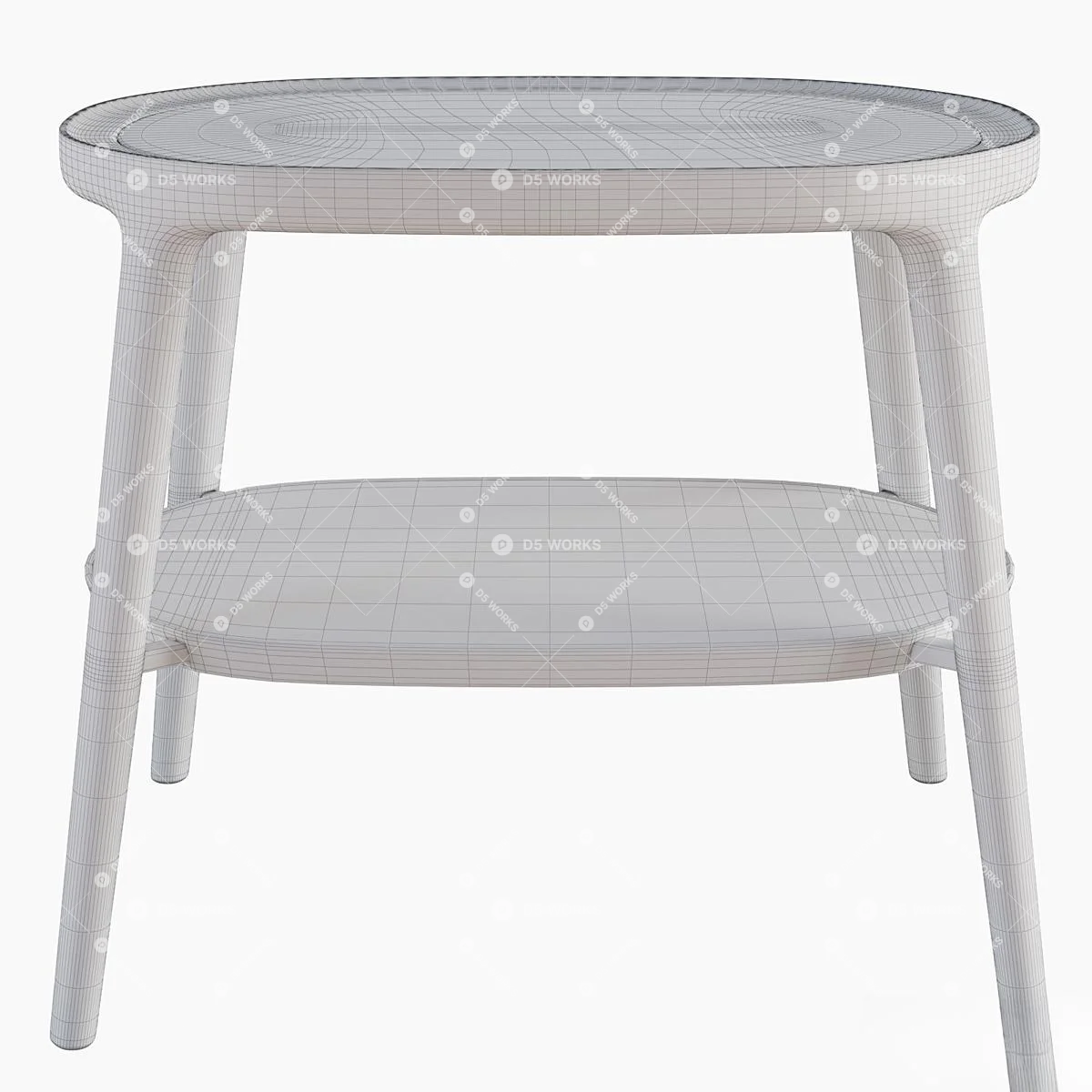 Mid-Century Modern End Table 3d model thumbnail 4
