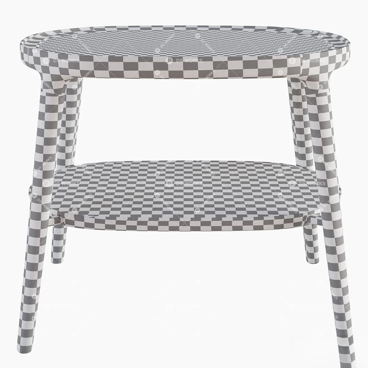 Mid-Century Modern End Table 3d model thumbnail 3