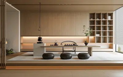 Minimalist Japanese Tea Room 3d model