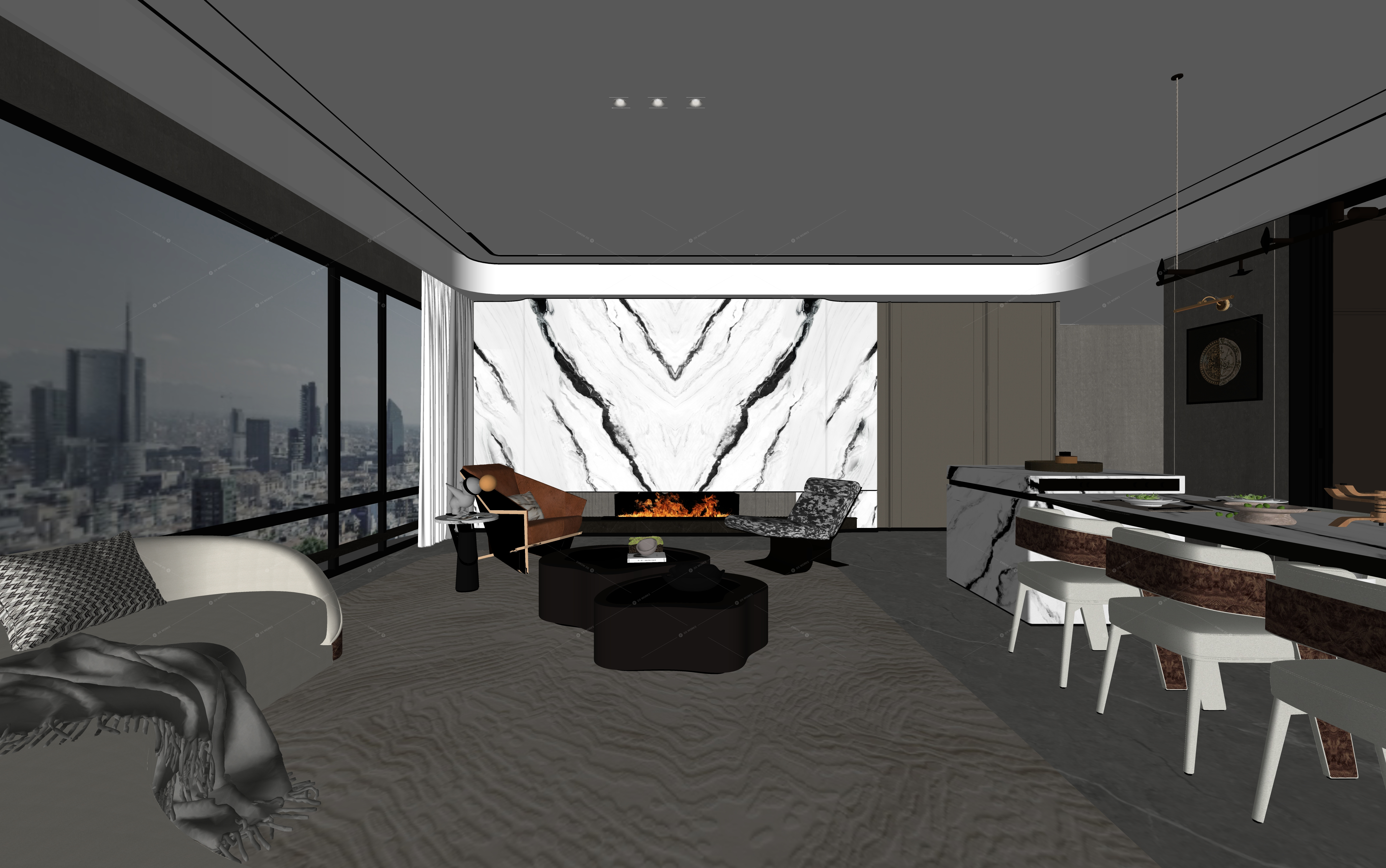 Living & Dining Rooms 3D Models 3