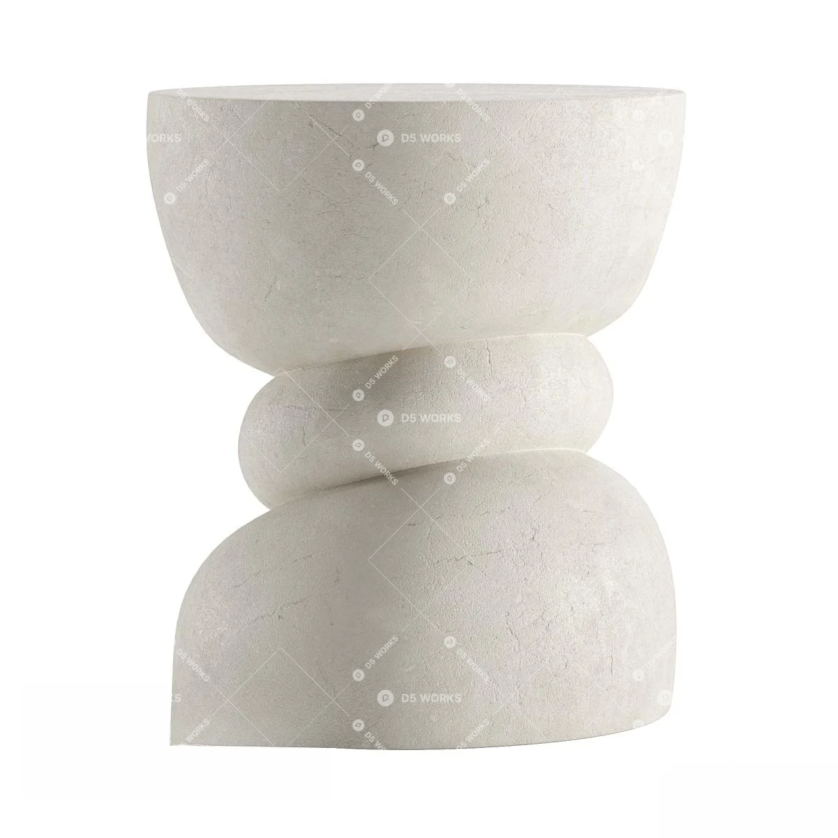 Sculptural Minimalist Side Table 3d model thumbnail 3