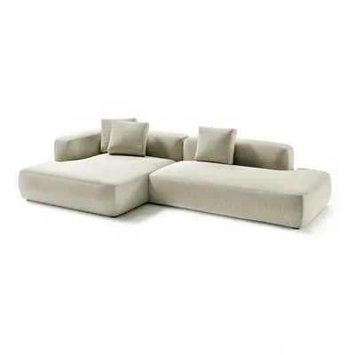 Modular Sectional Sofa In Beige Fabric 3d model