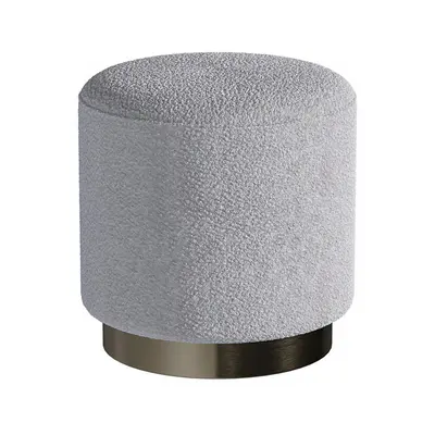 Textured Fabric Stool With Metal Base 3d model