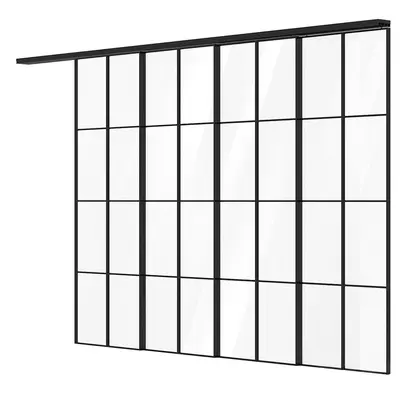 Black Frame Sliding Door 3d model