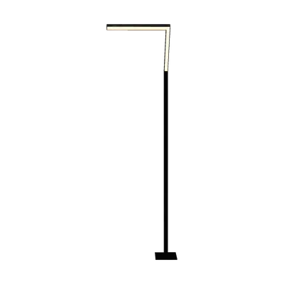 black metal outdoor floor lamp