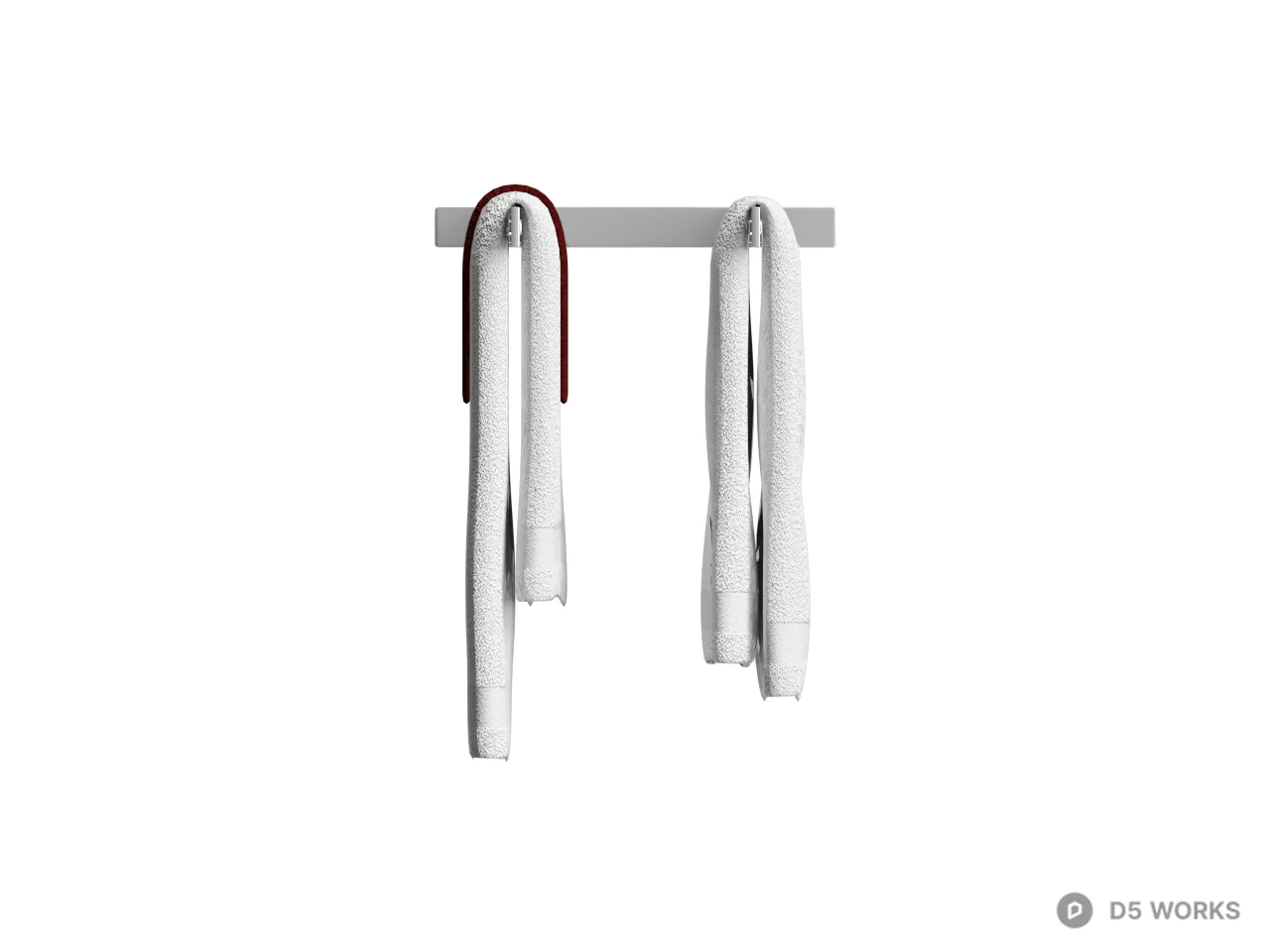 Minimalist Towel Rack 3d model thumbnail 2
