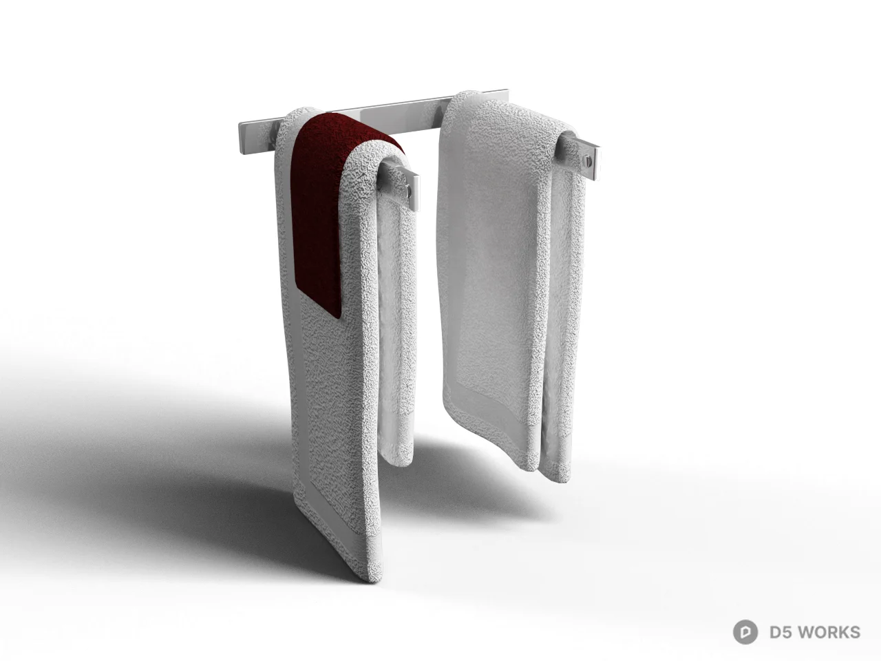 Minimalist Towel Rack 3d model - Image 1