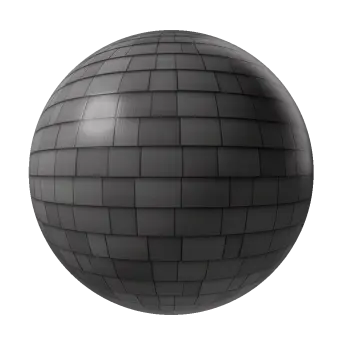 Grey square roof tile