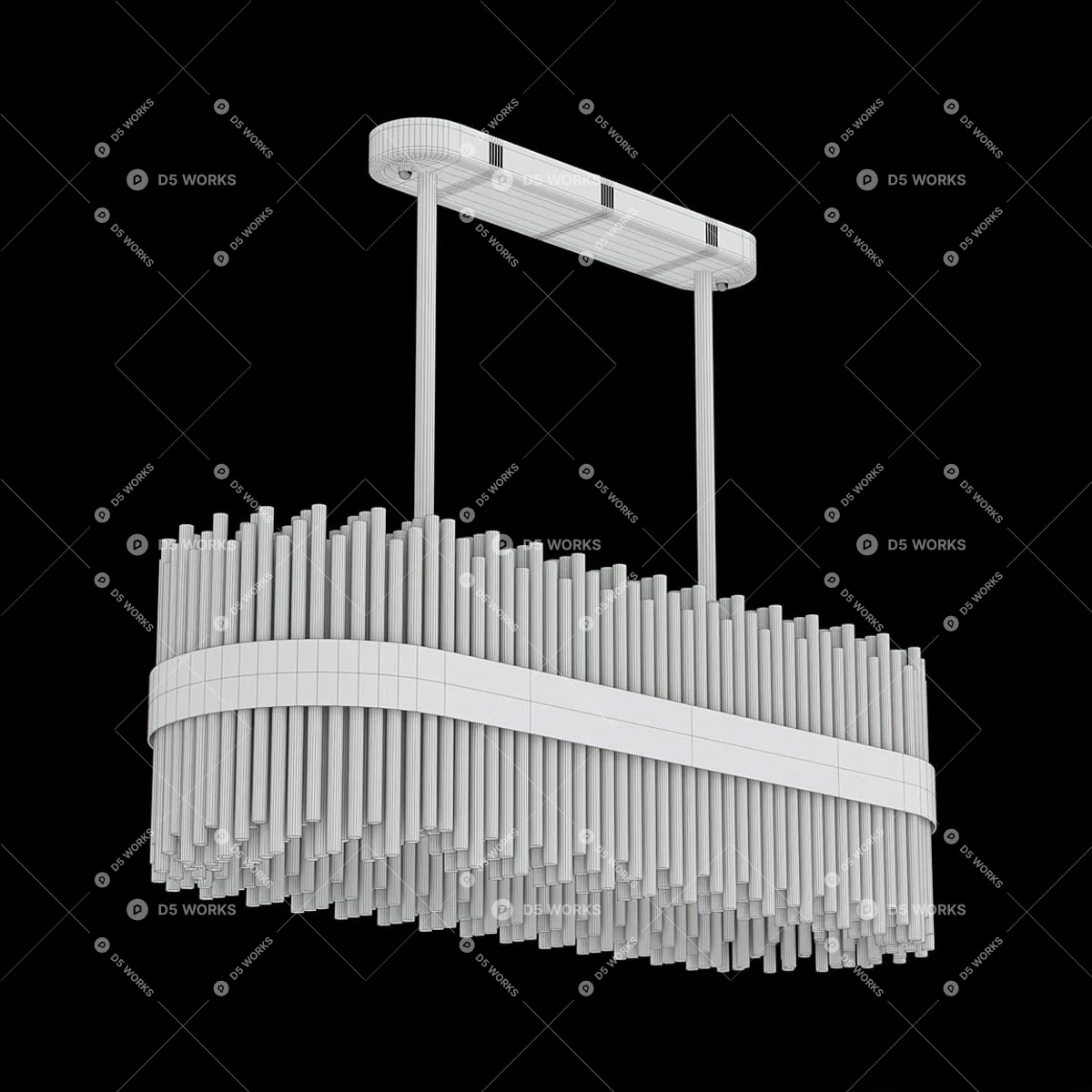 Contemporary Pendant Light 3d model thumbnail 3