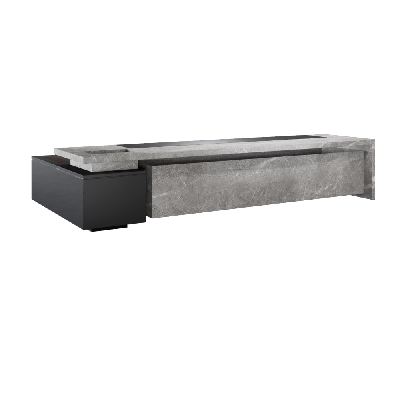 Office Desk Modern gray marble corner boss table