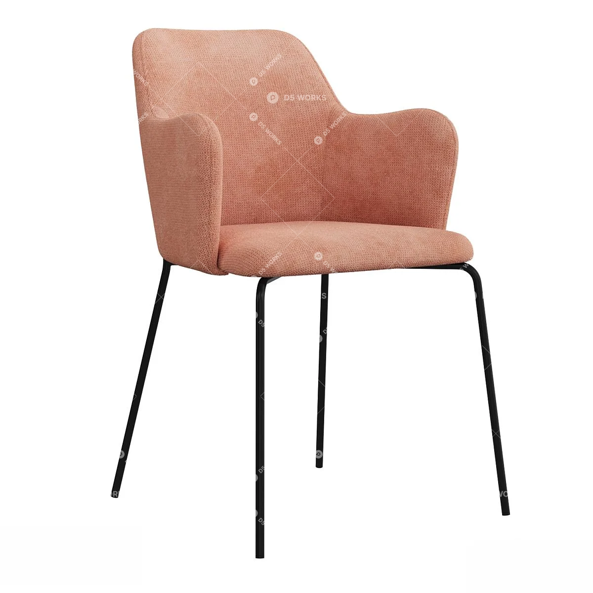 Modern Study Chair 3d model thumbnail 2