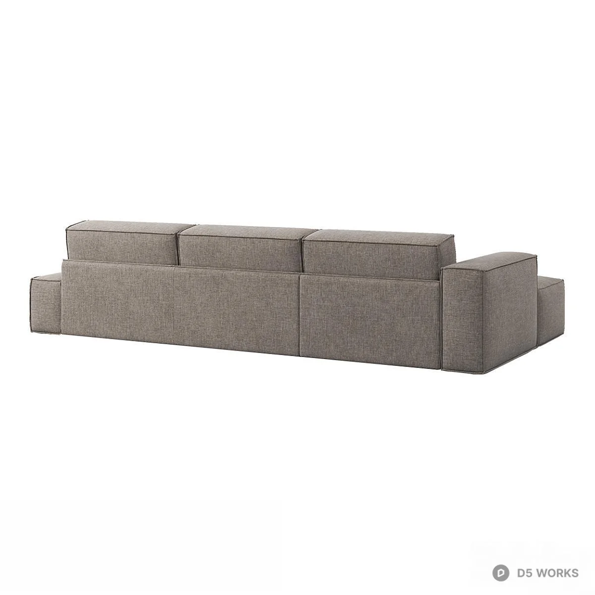 Modular Sectional Sofa With Textured Fabric 3d model thumbnail 3