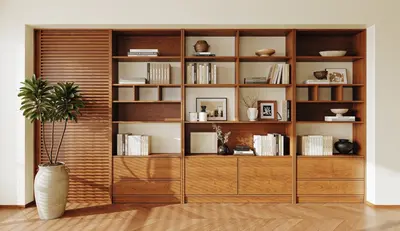 Mid Century Modern Bookcase 3d model
