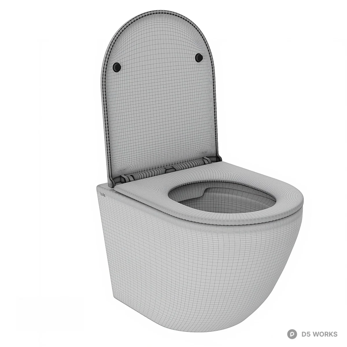 Wall Mounted Toilet 3d model thumbnail 3