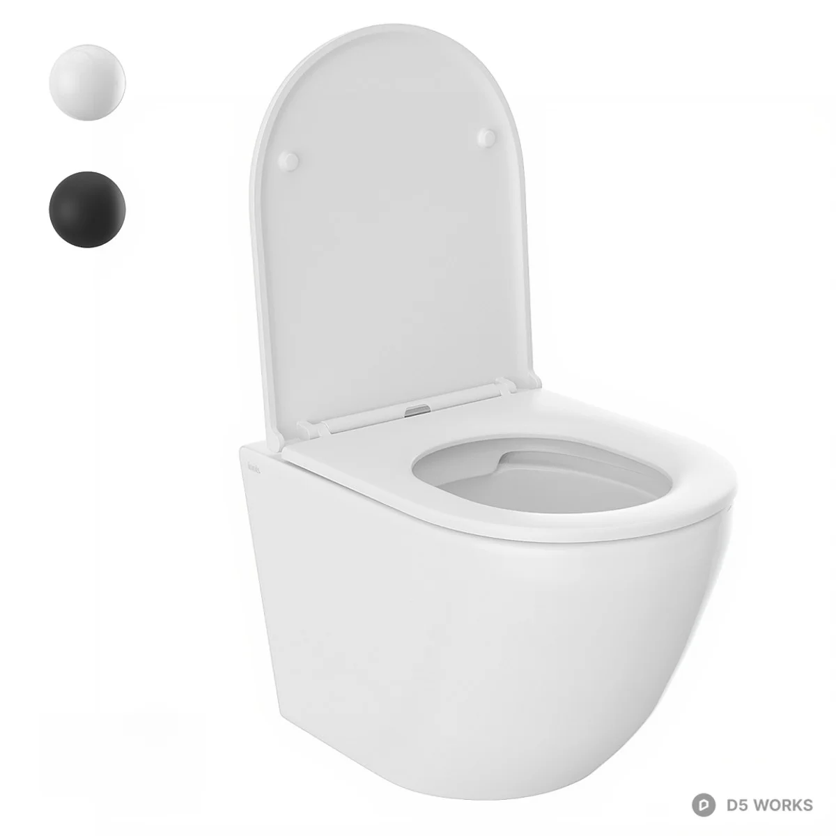 Wall Mounted Toilet 3d model thumbnail 2