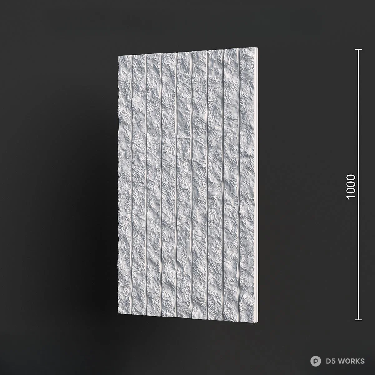 Textured Vertical Panel 3d model thumbnail 2