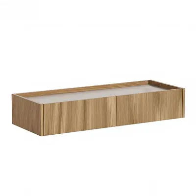 Wooden Wall Cabinet With Vertical Grooves 3d model