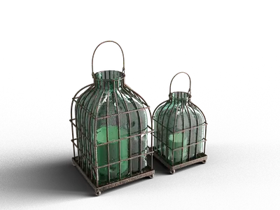 Modern Retro Candle & Holder