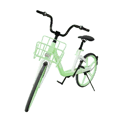Green shared bicycl