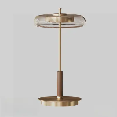 Minimalist Glass And Brass Table Lamp 3d model