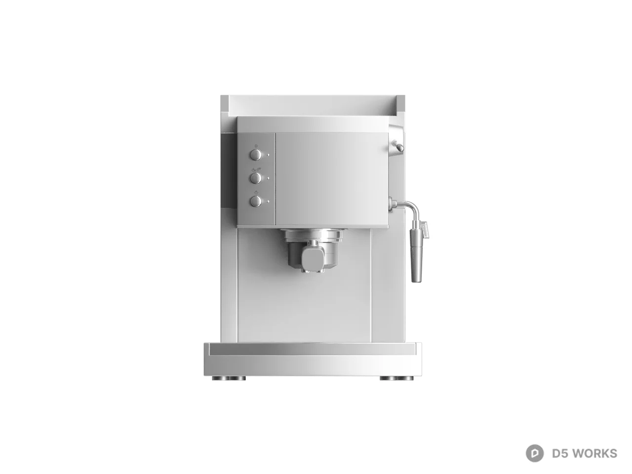 Compact Espresso Machine 3d model thumbnail 2