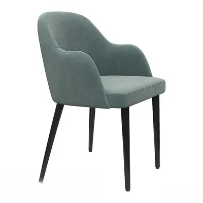 Velvet Upholstered Dining Chair 3d model