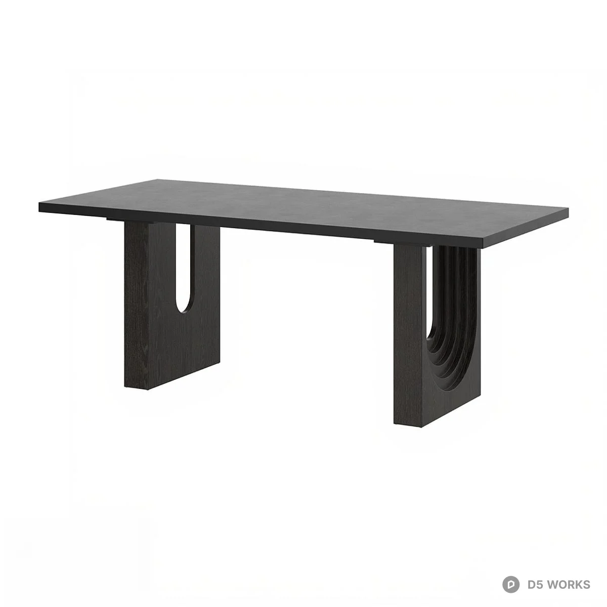 Free Minimalist Black Dining Table 3D Model .d5a / .max