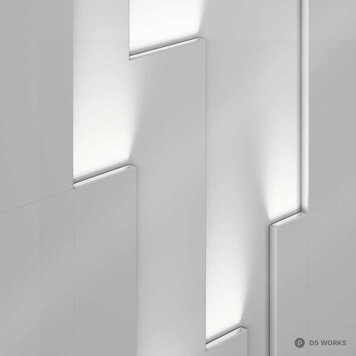 Wooden Panel With Integrated Lighting 3d model thumbnail 4