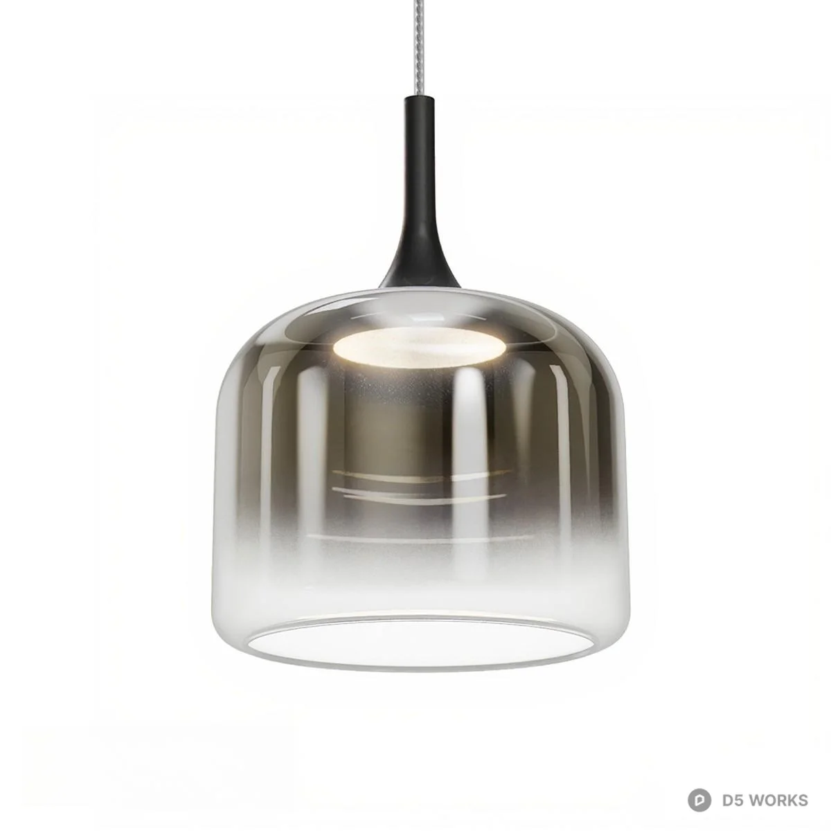 Gradient Glass Pendant Lights 3d model thumbnail 2