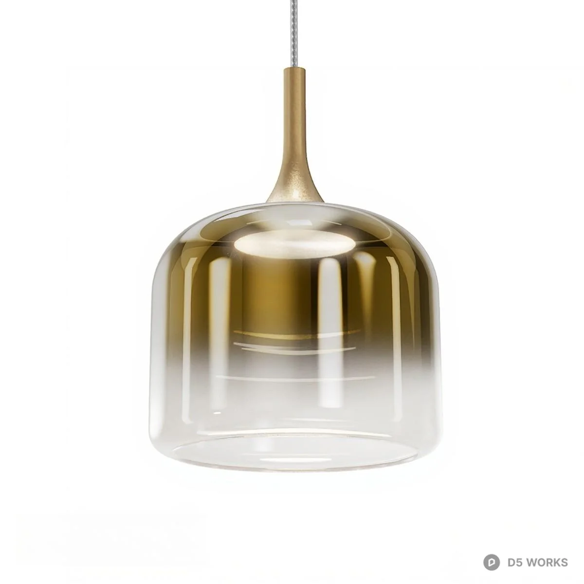 Gradient Glass Pendant Lights 3d model thumbnail 3