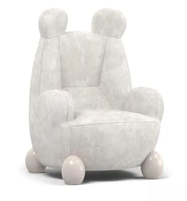 Textured Weave Upholstered Lounge Chair 3d model