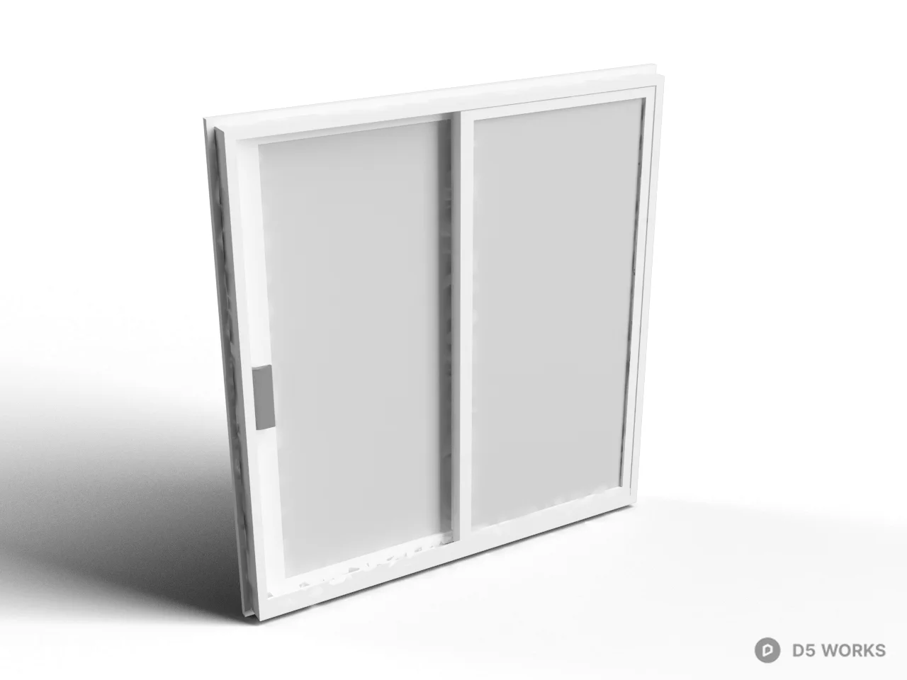 White Sliding Window 3d model - Image 1