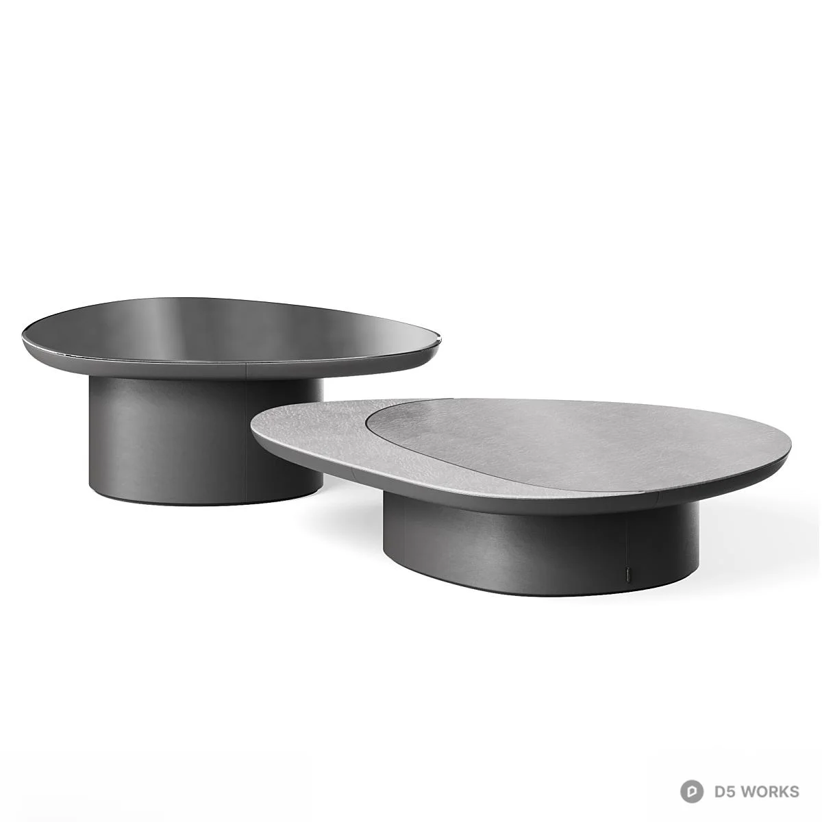 Asymmetrical Minimalist Coffee Table 3d model - Image 1