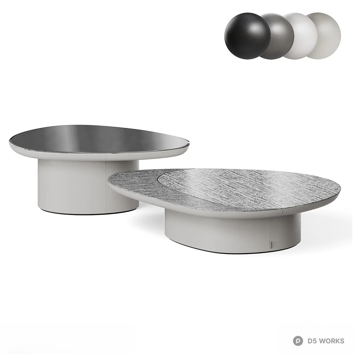 Asymmetrical Minimalist Coffee Table 3d model thumbnail 4