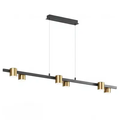 Linear Pendant Light With Gold Accents 3d model