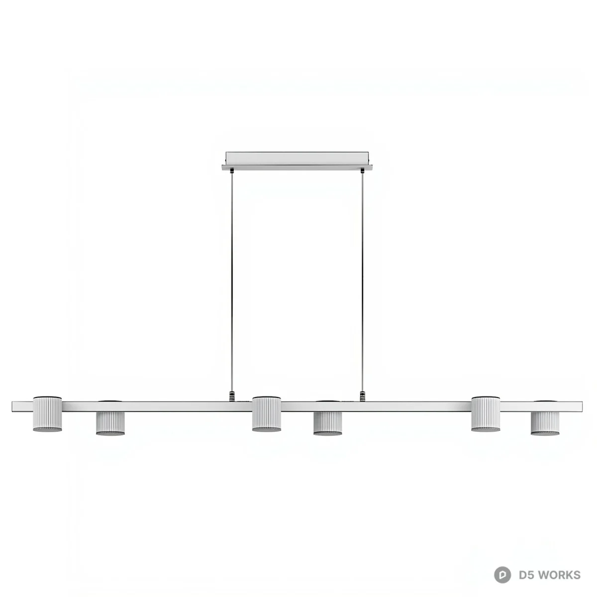 Linear Pendant Light With Gold Accents 3d model thumbnail 4