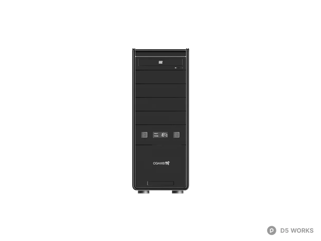 Desktop Computer Tower 3d model thumbnail 2