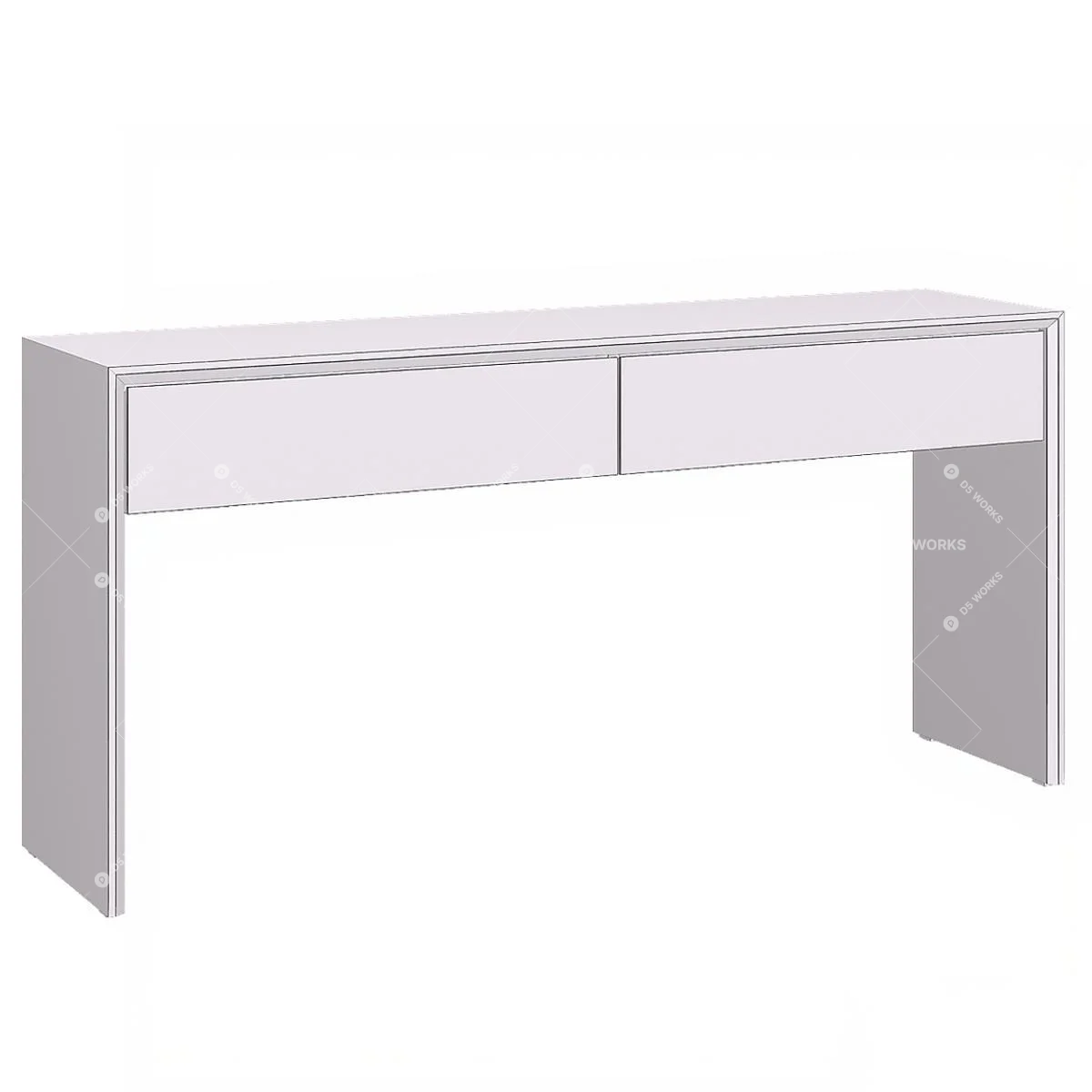 Contemporary Writing Desk 3d model thumbnail 2