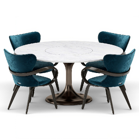 Modern Dining Table & Chairs Set