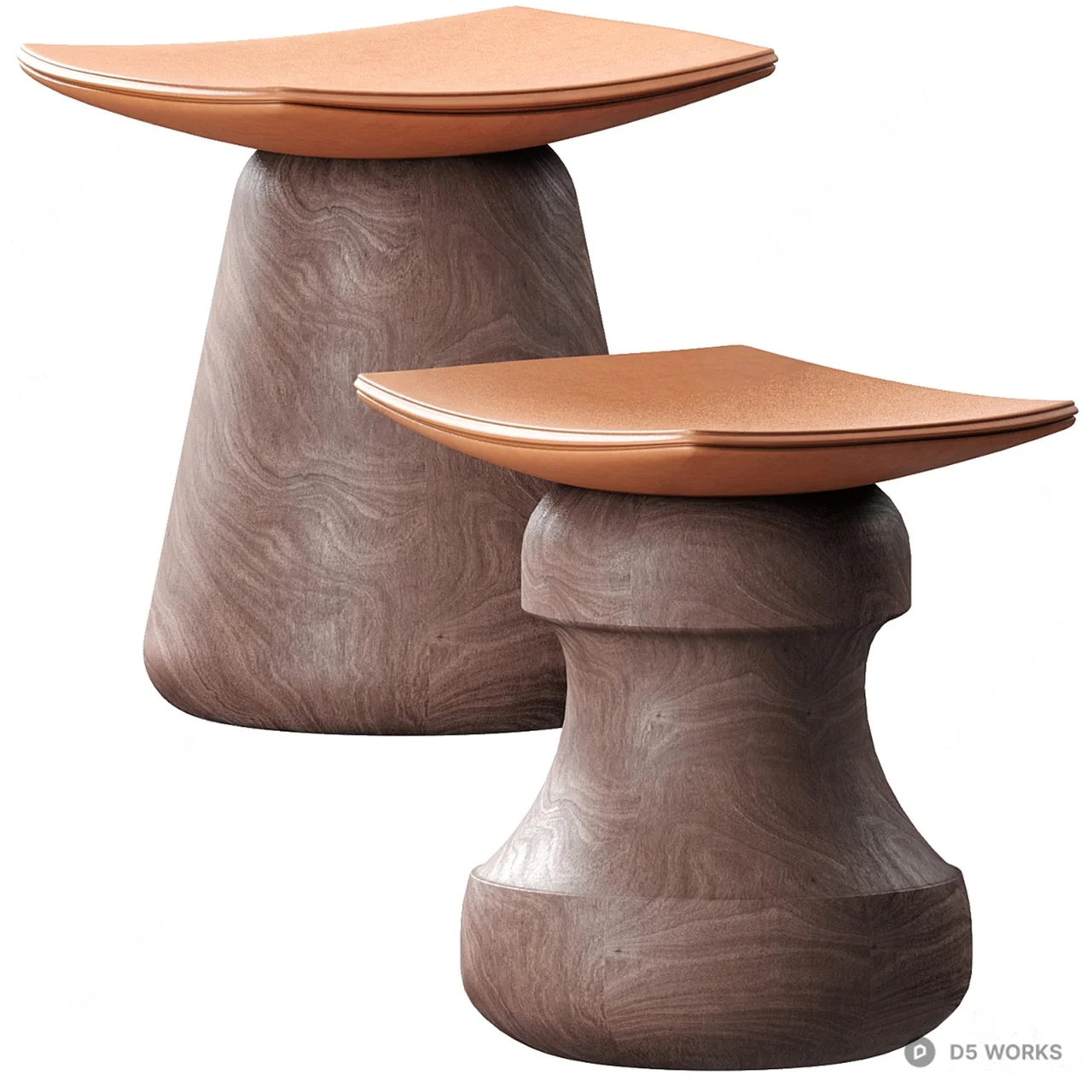 Minimalist Sculptural Side Table 3d model - Image 1