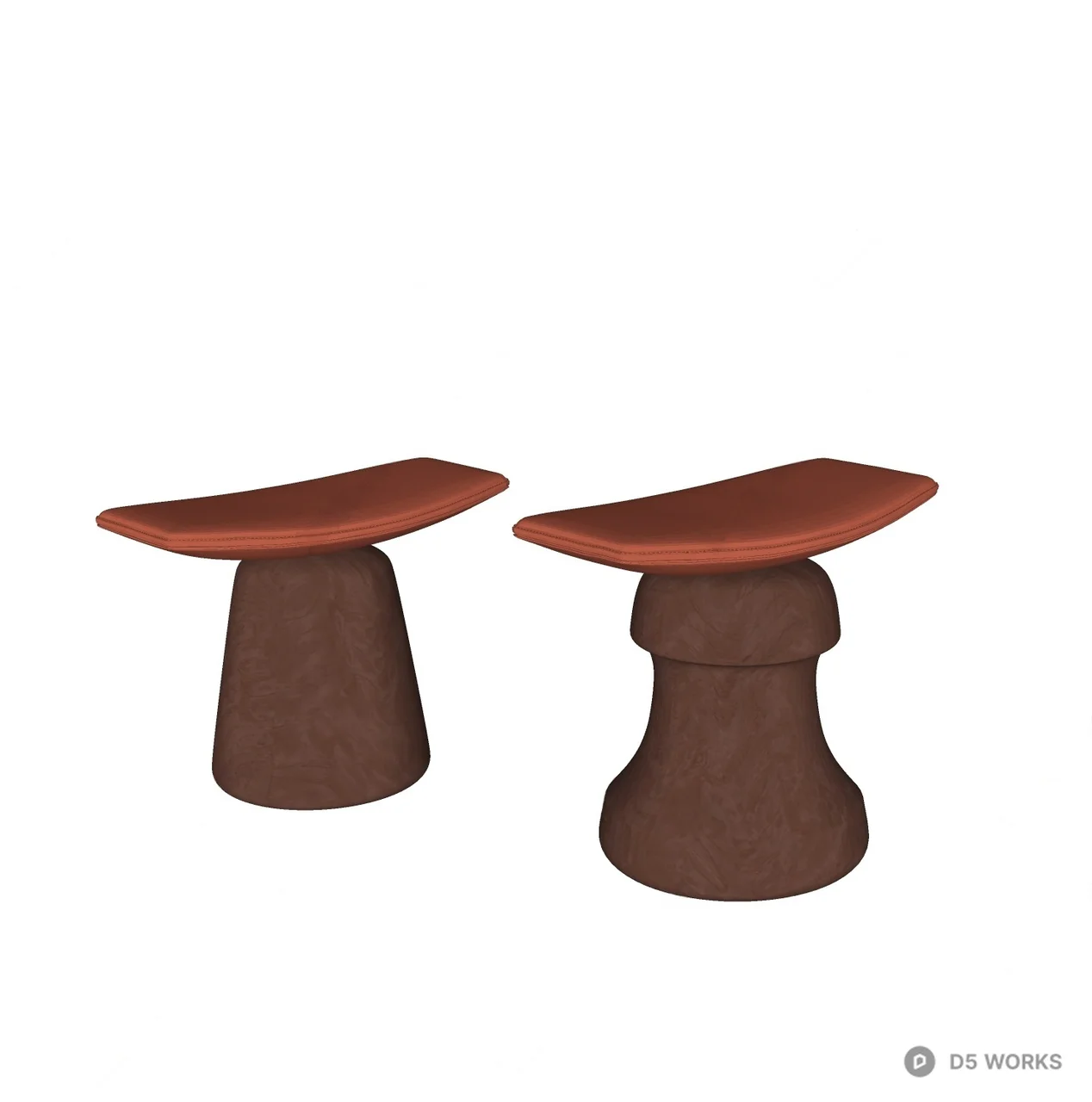 Minimalist Sculptural Side Table 3d model thumbnail 2