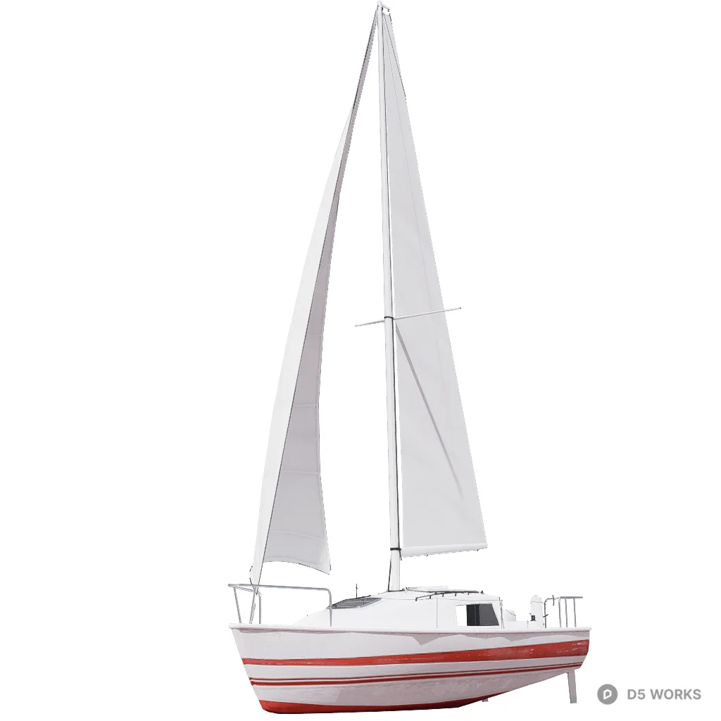 Sailboat 3d model - Image 1
