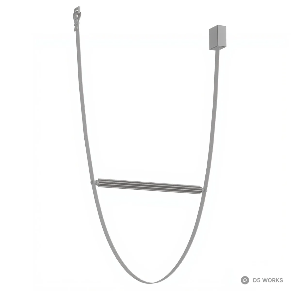 Minimalist Linear Pendant Light 3d model thumbnail 2