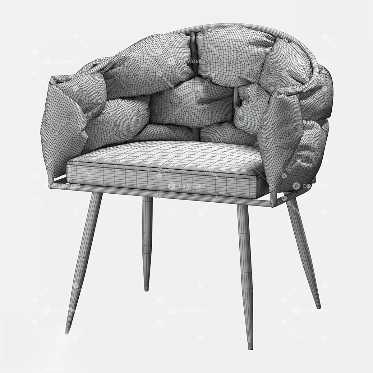 Modern Lounge Chair 3d model thumbnail 2
