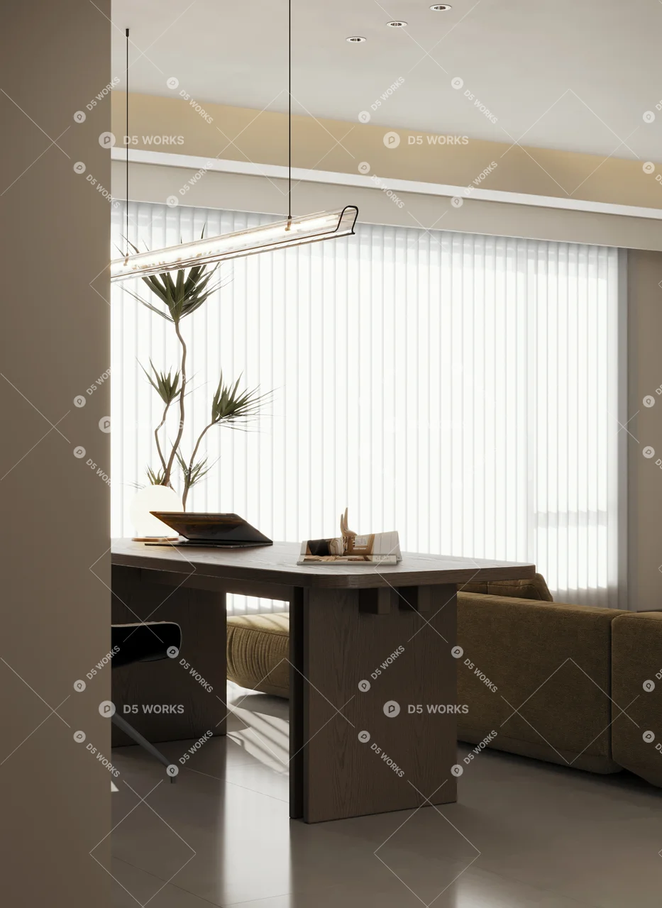 Modern Home Living Room 3d model thumbnail 2