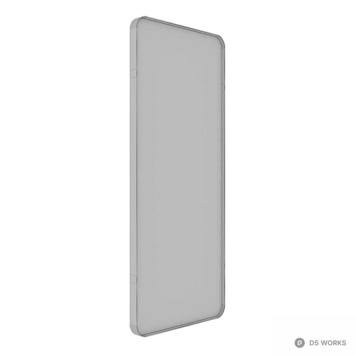 Minimalist Gold Frame Mirror 3d model thumbnail 3