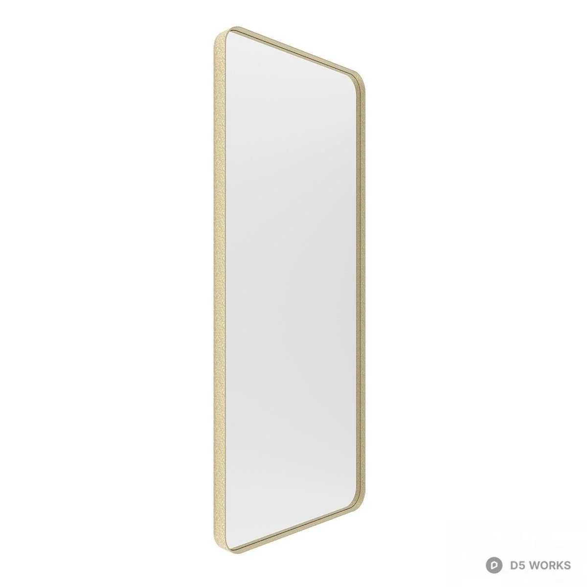 Minimalist Gold Frame Mirror 3d model thumbnail 2