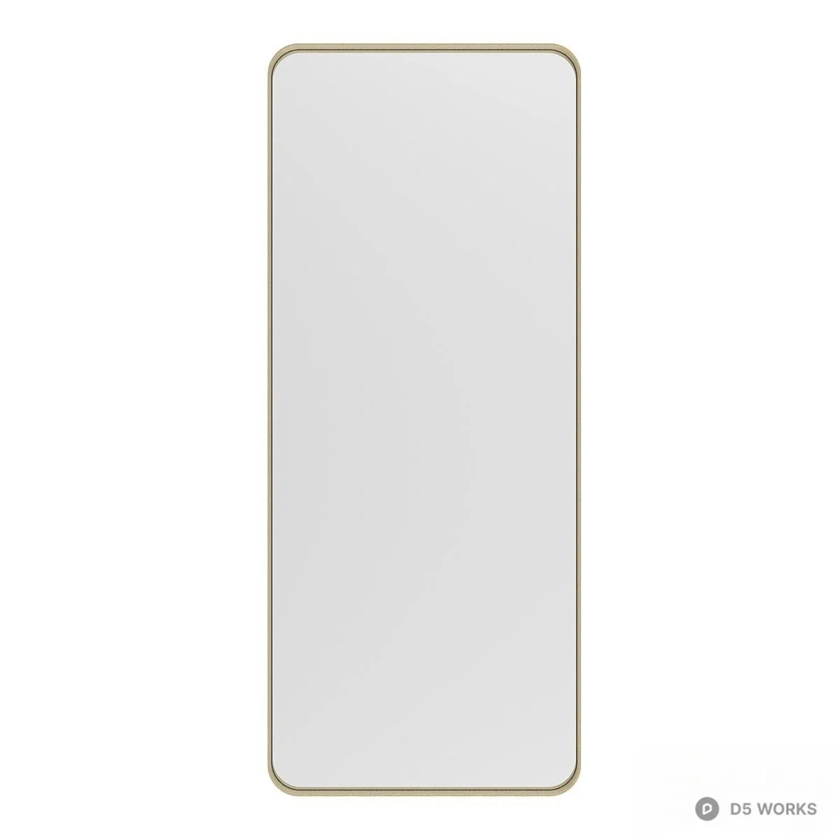 Minimalist Gold Frame Mirror 3d model - Image 1