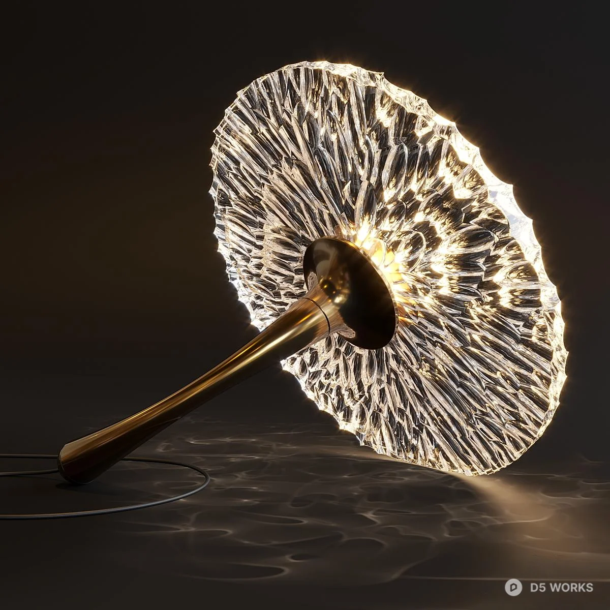 Minimalist Wireframe Table Lamp 3d model thumbnail 3